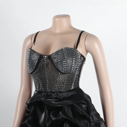 Elegant Tight Waist V-Neck Short Cake Dresses