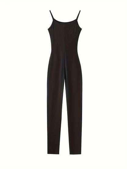 One Piece Bodycon Casual Daily Jumpsuits - Black