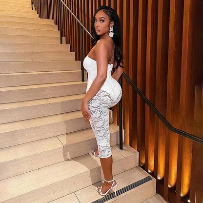 Lace See Through Bodycon Jumpsuits for Woman