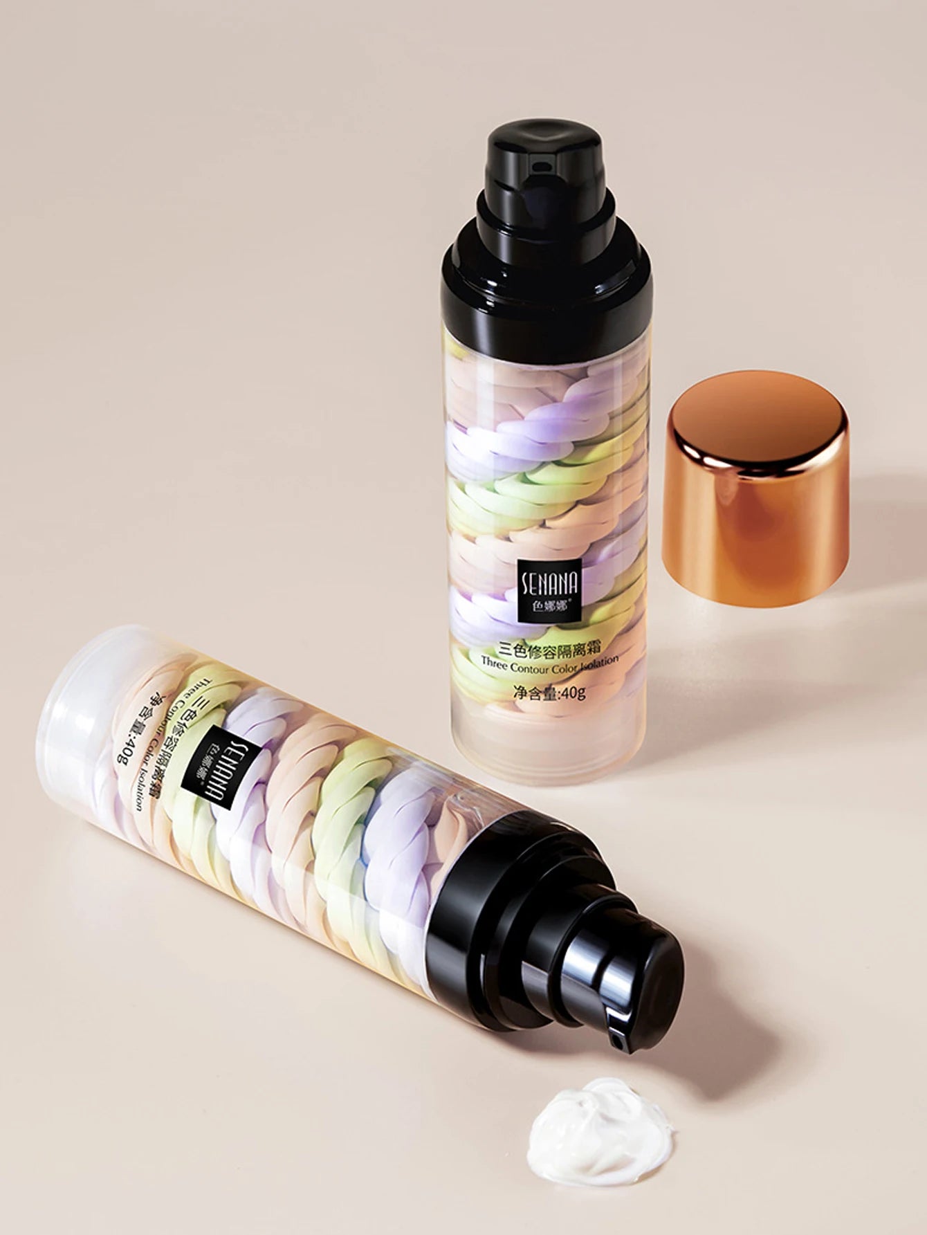 Three Color Press Release Cream Concealer Makeup (Facial base, brightening cream)