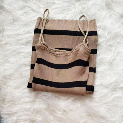 Striped Bodycon Beach Sundresses