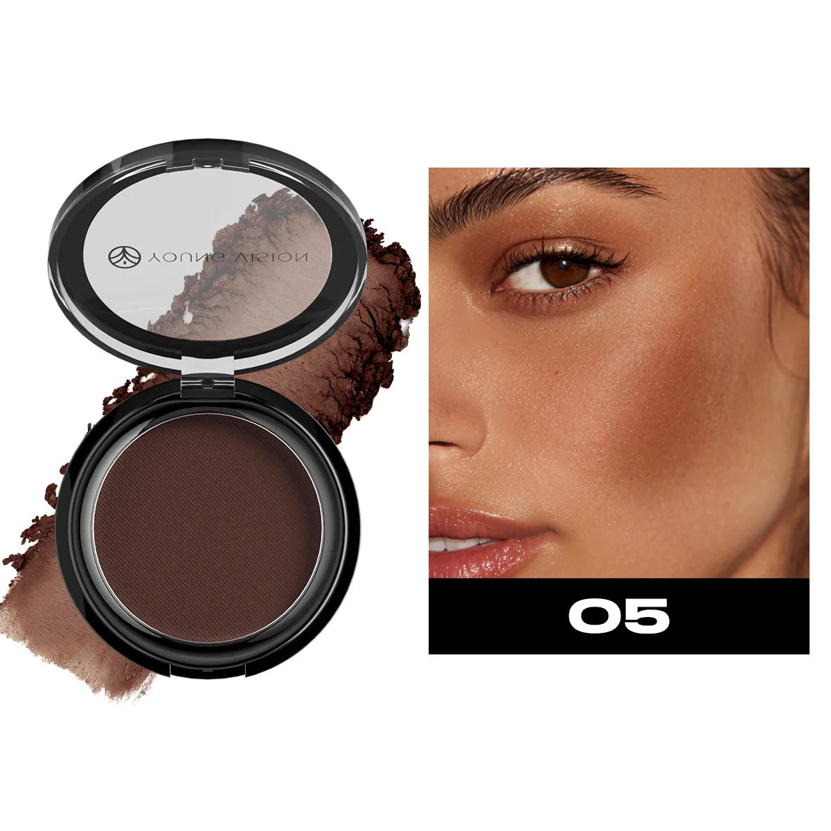 Silky Matte Bronzer Setting Makeup Contour Powder Long lasting 3D Face Shaping Concealer Deep Contouring Nose Shadow Palette