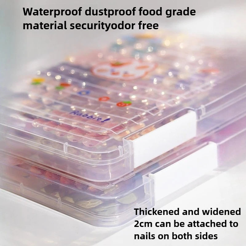 Nail Wear Storage Box Dustproof Transparent Storage Book Nail Plate Style Works Display Color Card Book Nails Supplies tool new