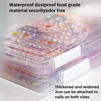 Nail Wear Storage Box Dustproof Transparent Storage Book Nail Plate Style Works Display Color Card Book Nails Supplies tool new