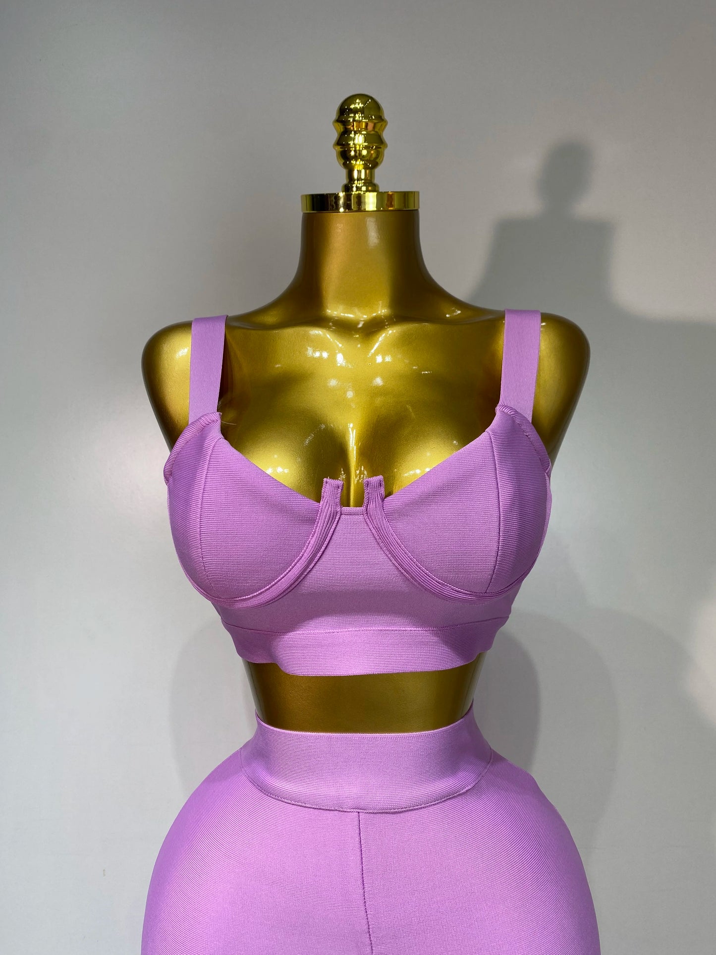 Luxury Bandage Crop Top + Pant Set  ﻿