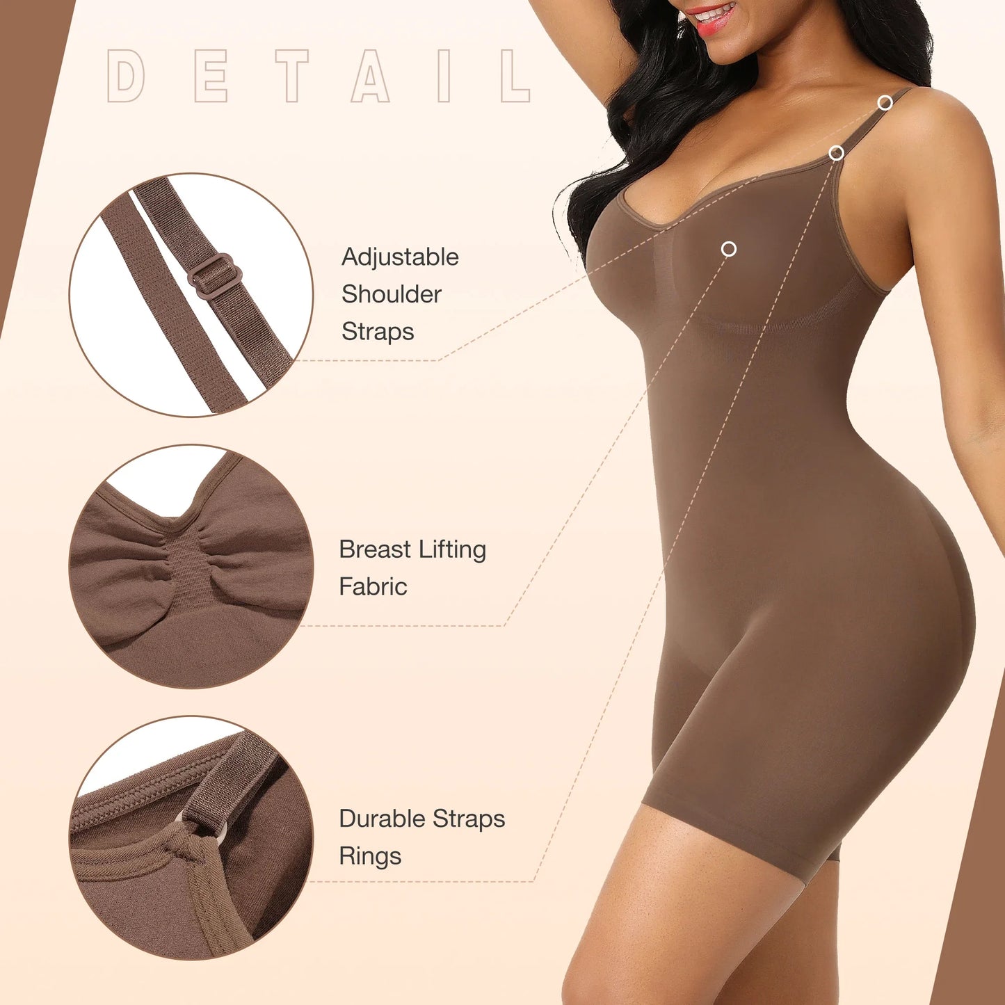 Hexna Seamless Bodysuit Bodysuit Butt Lifter Shapewear Waist Trainer Body Shaper Snactch Waist Shapewear Fajas Different Shades