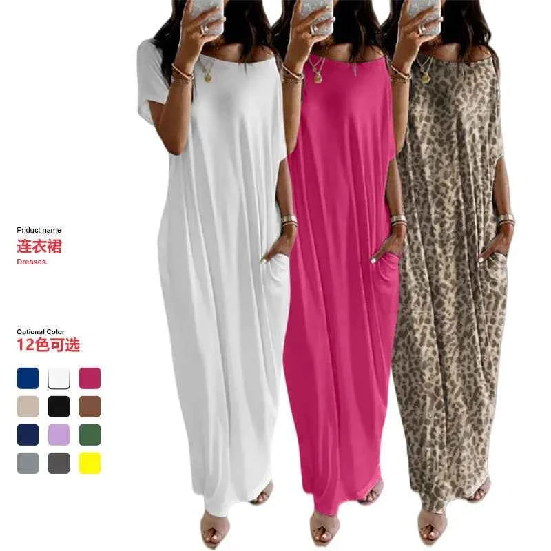 Beach Outfits Pockets Casual Vintage Maxi Dresses