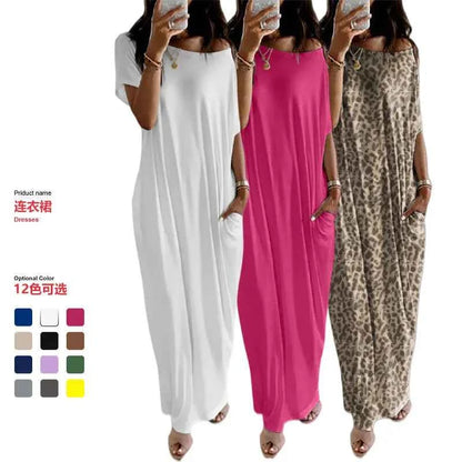 Beach Outfits Pockets Casual Vintage Maxi Dresses