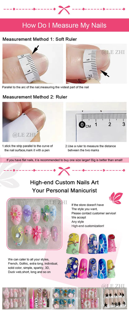 10Pcs Luxury Court Handmade Long Stiletto Full Cover Nails 3D Spice Girl Sparkling Diamond Bow Pearl Flowers Wearable Fake Nails