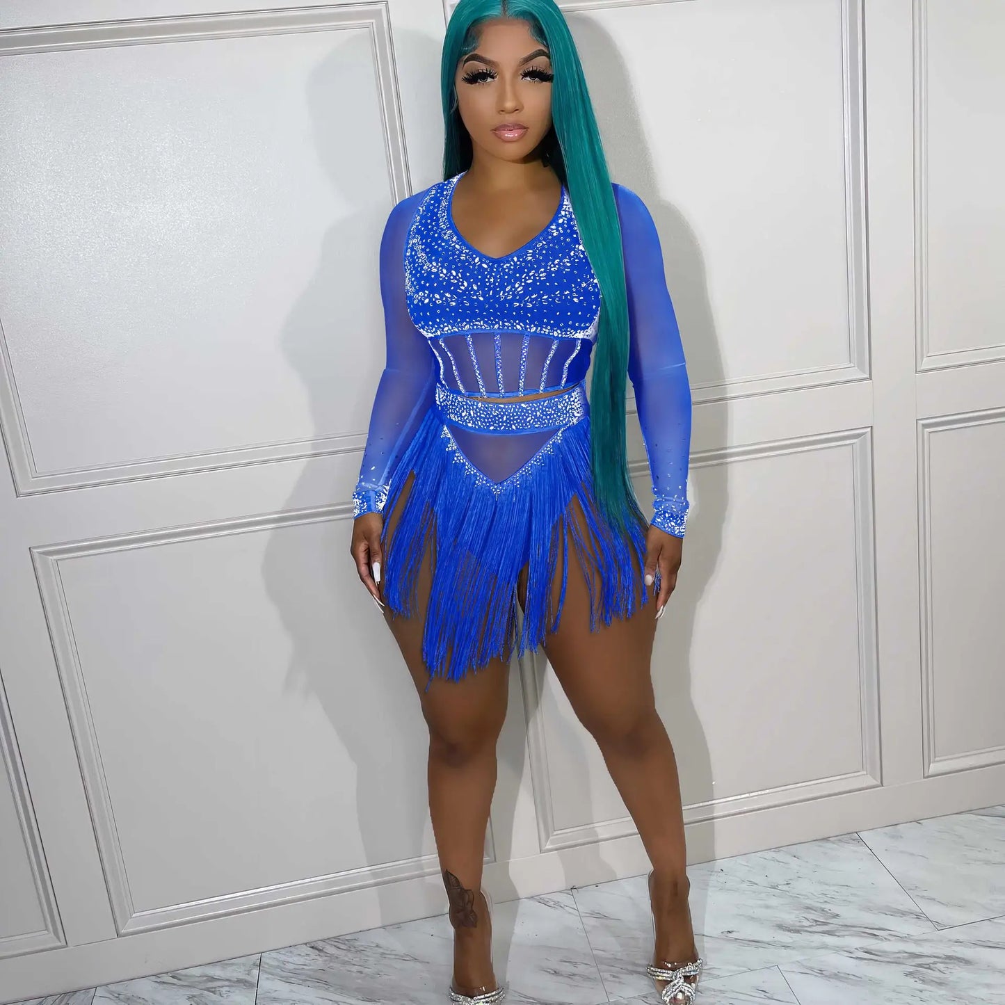 Crystal Tassel Party Matching Set