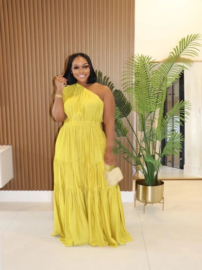 Celebrity One Shoulder Maxi Dresses
