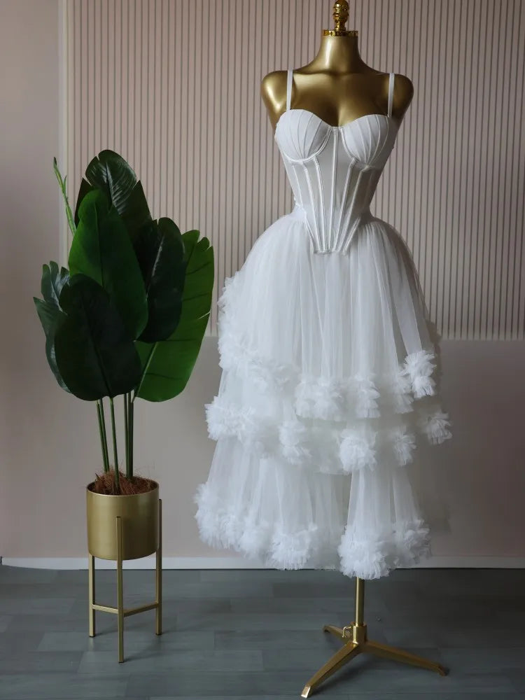 Spaghetti Strap Top and Pleated Skirt Dresses