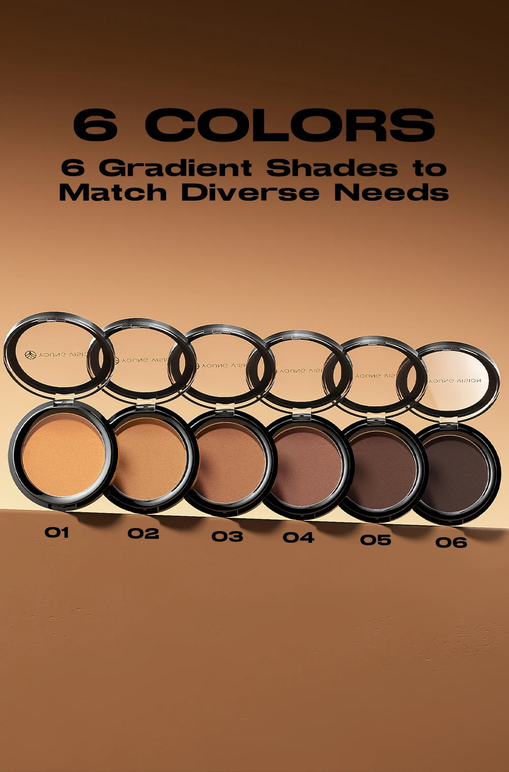 Silky Matte Bronzer Setting Makeup Contour Powder Long lasting 3D Face Shaping Concealer Deep Contouring Nose Shadow Palette