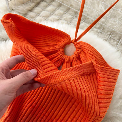 Chic Fashion Sexy Package Hips Split Knitted Dresses