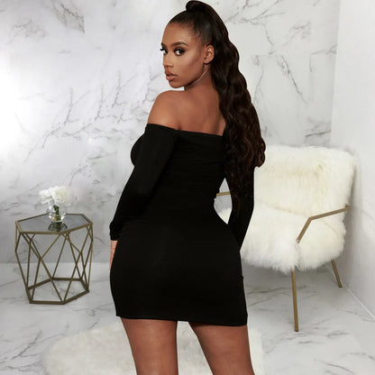 Big V-neck slightly wrinkled chest wrap dresses