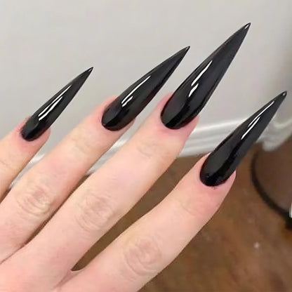 24Pc Long Stiletto Press on Nails Cherry Pink French False Nails with 3D Bow Pearls Design Detachable Acrylic Fake Nail Art Tips