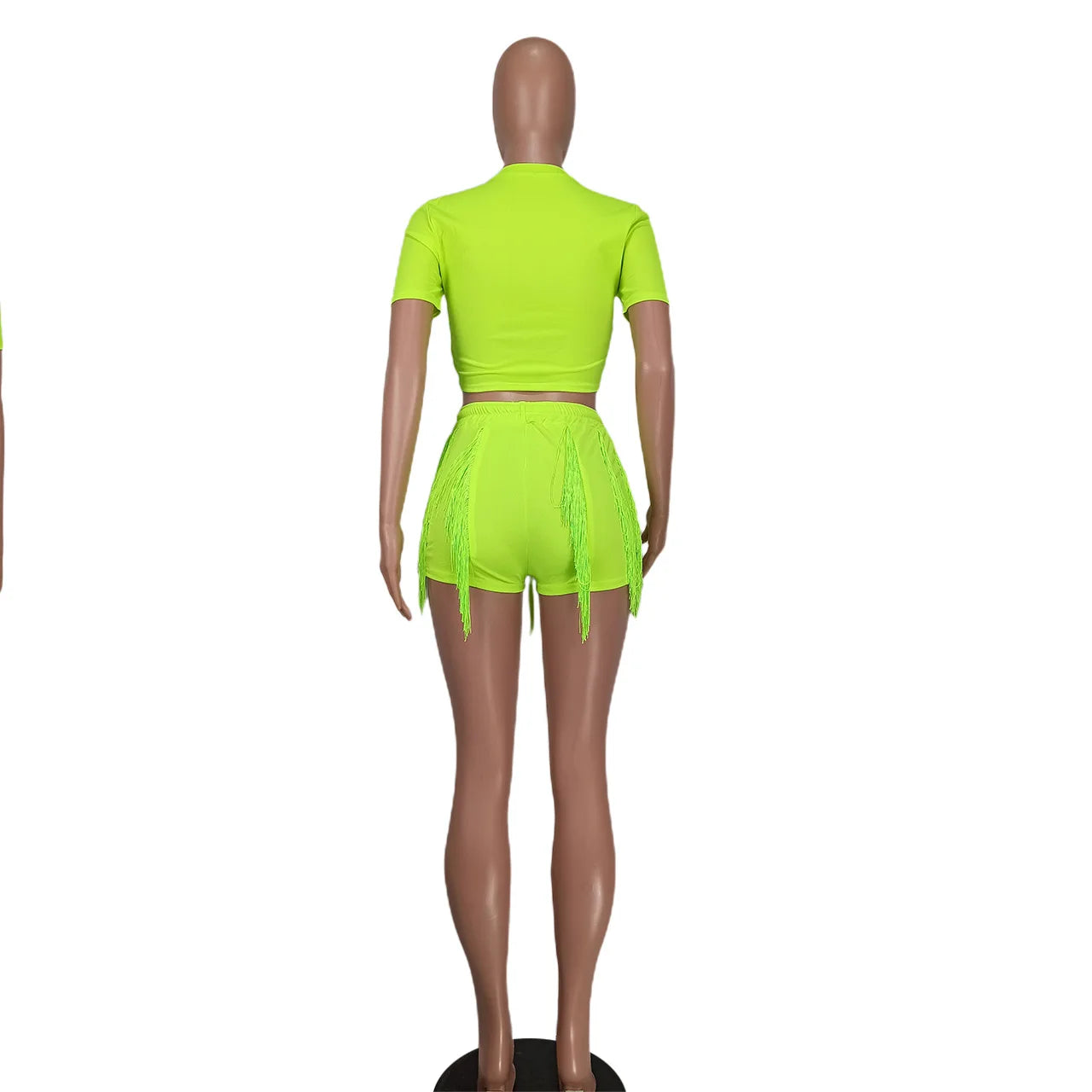 Short Sets Women Two Piece Crop Top + Shorts