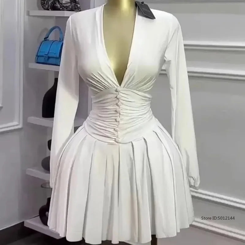 Latest Lantern Sleeve Button Daily A Line Dresses