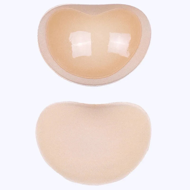 2pcs Silicone Bra Inserts Breast Pads Sticky Push-up Women Bra Cup Thicker Nipple Cover Patch Bikini Inserts
