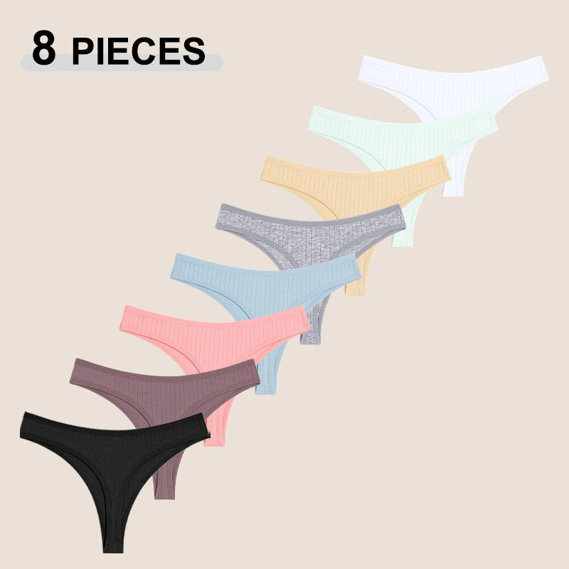 8Pcs/Set Breathable Comfortable Soft G-String
