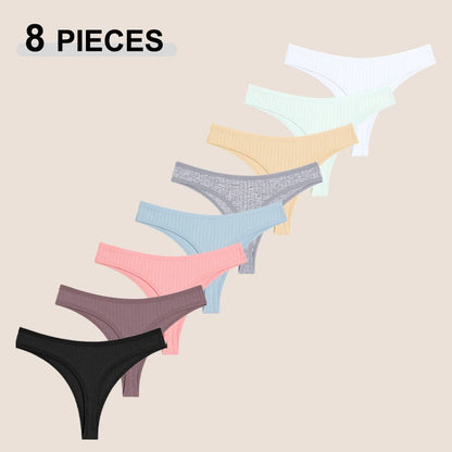8Pcs/Set Breathable Comfortable Soft G-String
