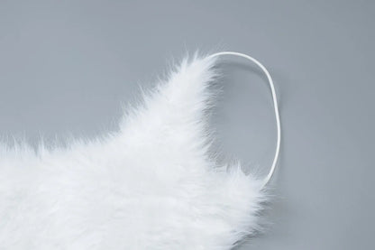 Furry Mini White Dress Hipster Spaghetti Strap Low Cut Backless Body-Shaping Vestidos Birthday Party Clubwear