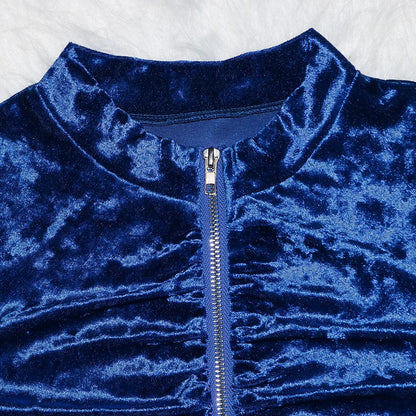New Winter Fashion Zipper Tops + Slim Pencil Pant Sets