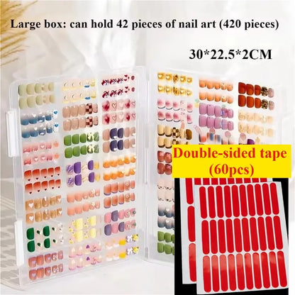 Nail Wear Storage Box Dustproof Transparent Storage Book Nail Plate Style Works Display Color Card Book Nails Supplies tool new