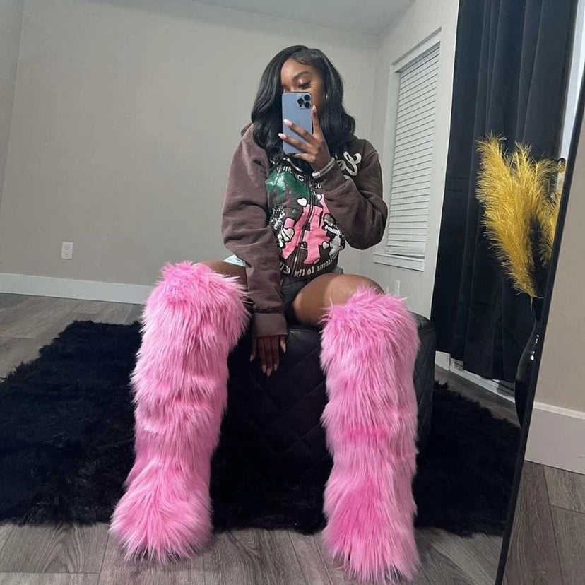 Francis New Designer Tall Fur Boots