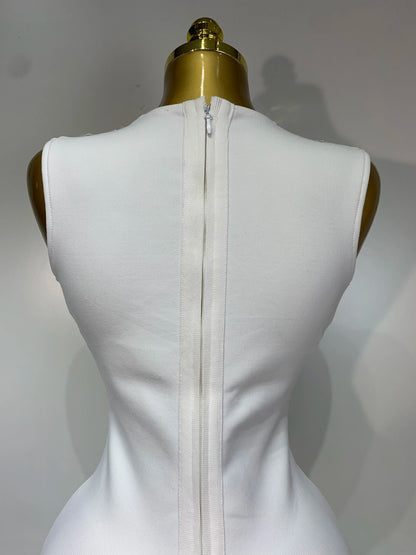 V Neck Cut Out Short Bandage Silver Sequin Elegant Dresses