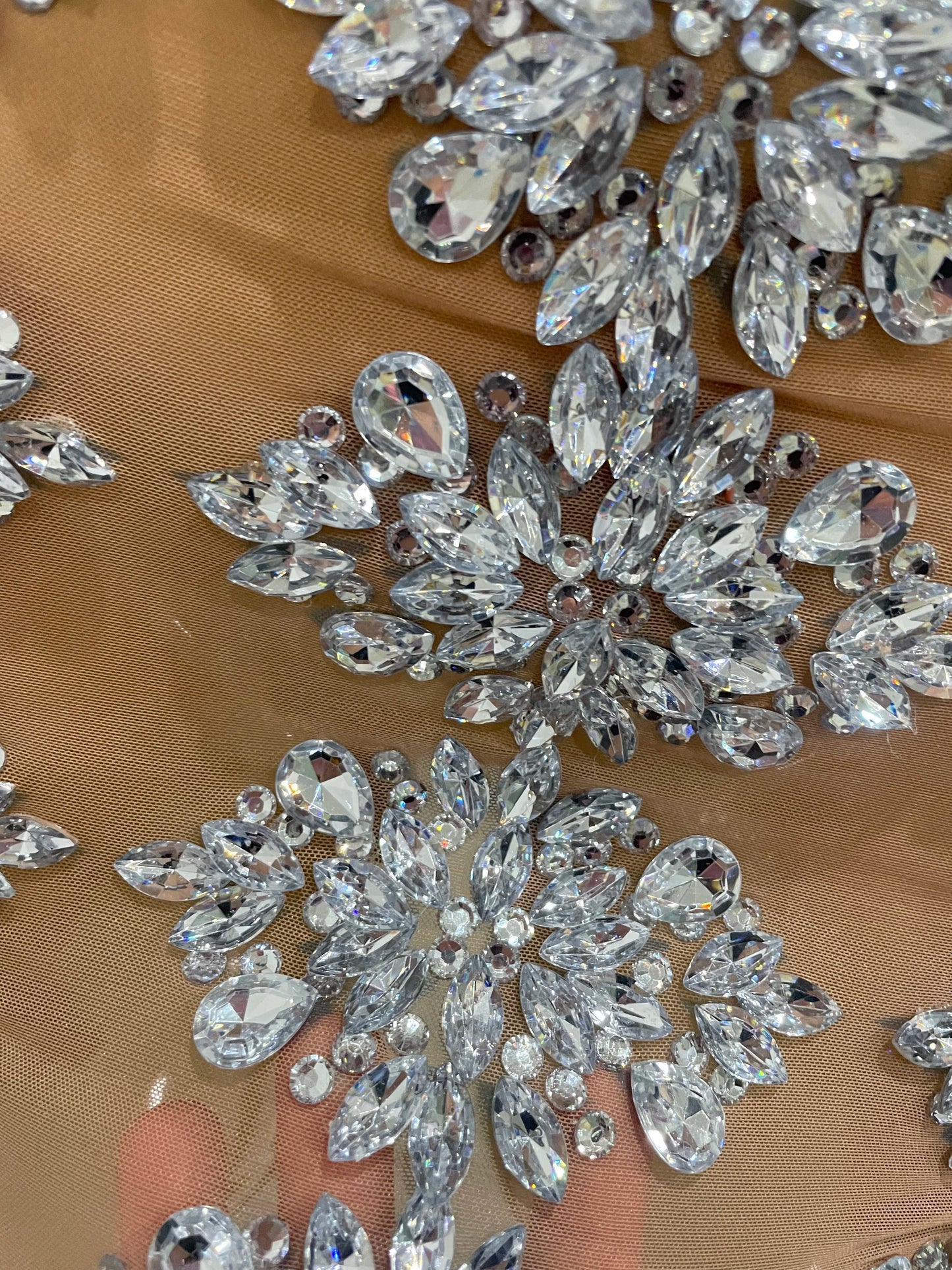 Luxury Sparkly Rhinestone Mesh Mini Dresses