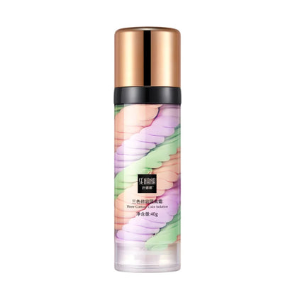 Three Color Press Release Cream Concealer Makeup (Facial base, brightening cream)