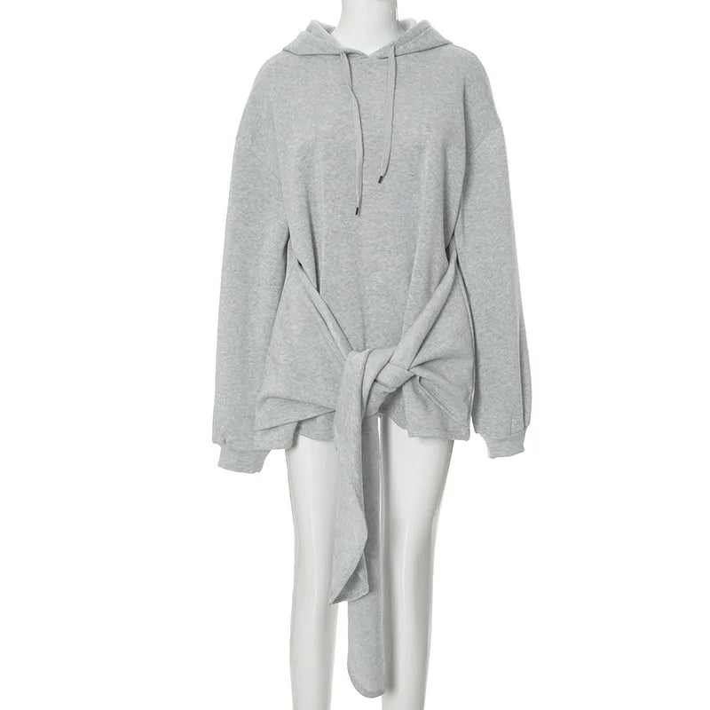 Natasha Hooded Bandage Sweatshirts (oversized)