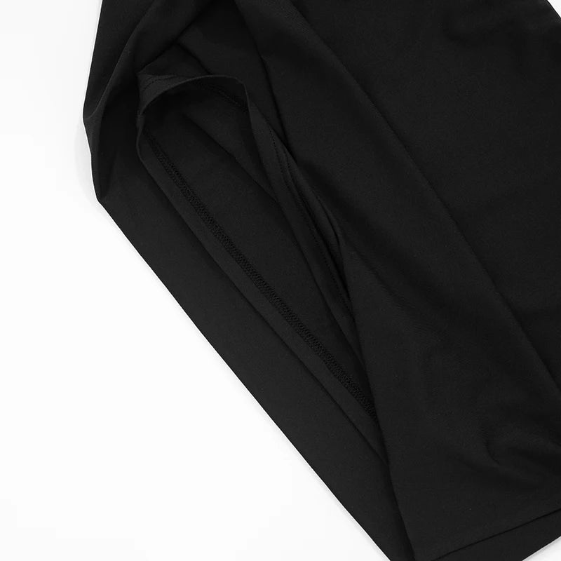 Simple Trend Slash Neck Mid Sleeve Crop Tops+Shorts+Foot Cover Matching Streetwear Outfits