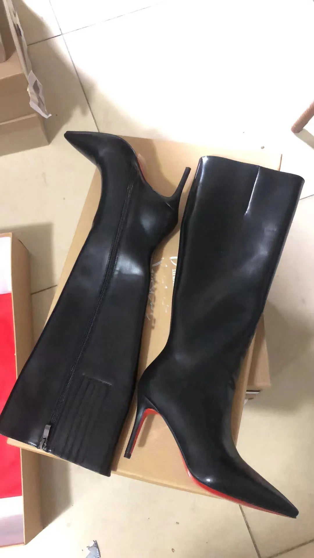 Onisha Red Sole Pointed Toe Modern Boots