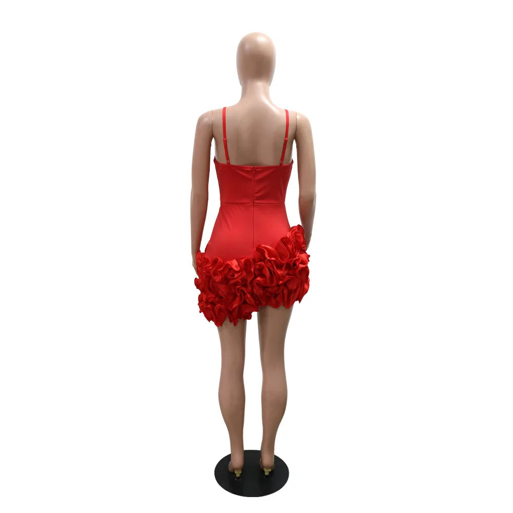Luxury Ruffles Sleeveless Bodycon Pleated Mini Dresses