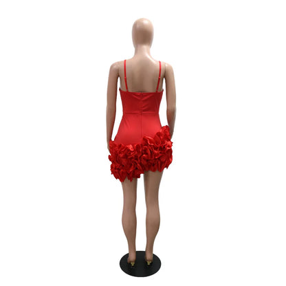 Luxury Ruffles Sleeveless Bodycon Pleated Mini Dresses