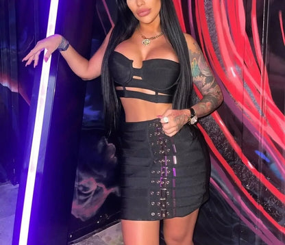 New Arrival Bandage Tops + Pencil Skirt Sets