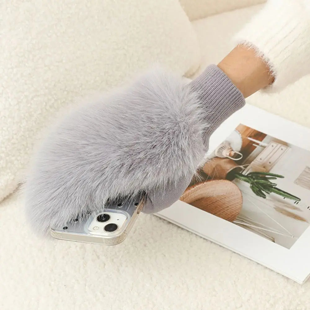 Windproof Gloves Soft Full Fingers Winter Warm Mittens For Cold Weather