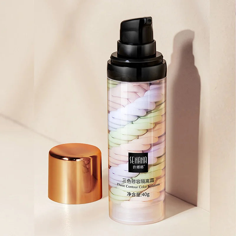 Three Color Press Release Cream Concealer Makeup (Facial base, brightening cream)