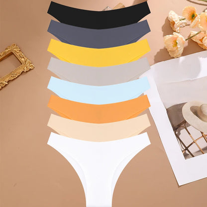 8Pcs/Set Seamless Underwear Low Waisted Brazilian Intimates Panties