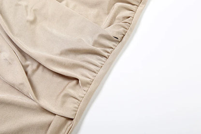 Deep v-Neck Full Sleeve Elegant Skinny Jumpsuit