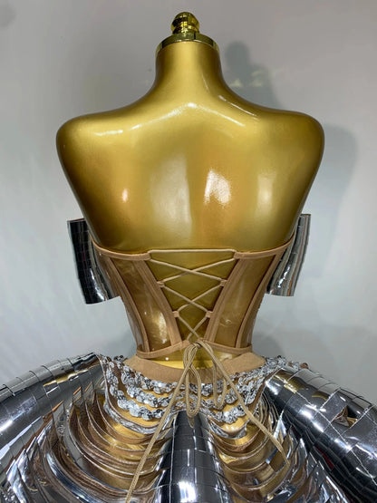 Sequins Rhinestone Backless Shiny Dresses (2pc.)