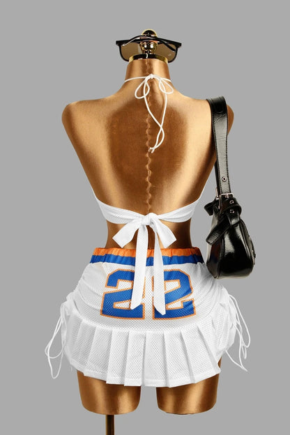 Halter Backless Crop Top + Mini Skirt Sets