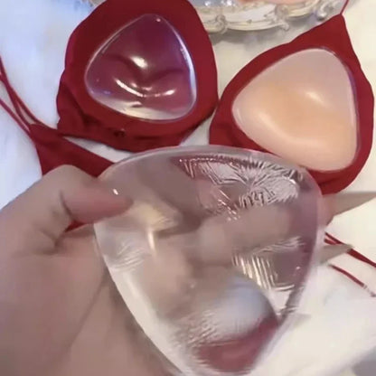 2pcs Silicone Bra Inserts Breast Pads Sticky Push-up Women Bra Cup Thicker Nipple Cover Patch Bikini Inserts