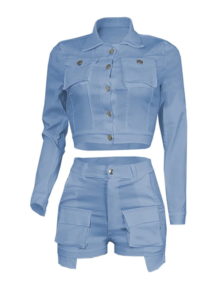 Women Two Piece Short Sets 