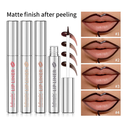Magic Peel Off Lip Cosmetic Matte Lip Liner Pencil Long Lasting Waterproof Smudge Proof Transfer Proof Peel Off Lip Stain Tattoo