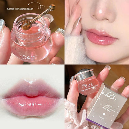 Cherry Blossom Honey Lip Balm — Deeply Hydrating and Plumping, Water-Rich Glossy Finish