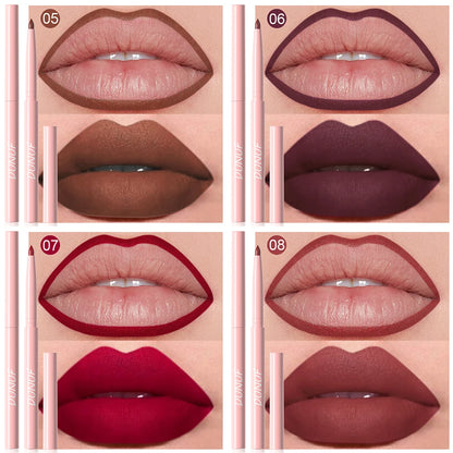6pcs Lip Liner Pen Set Long-Lasting, Waterproof Sweatproof, Easy Coloring Non-fading Color Rendering Lip Gloss Set Beauty Makeup