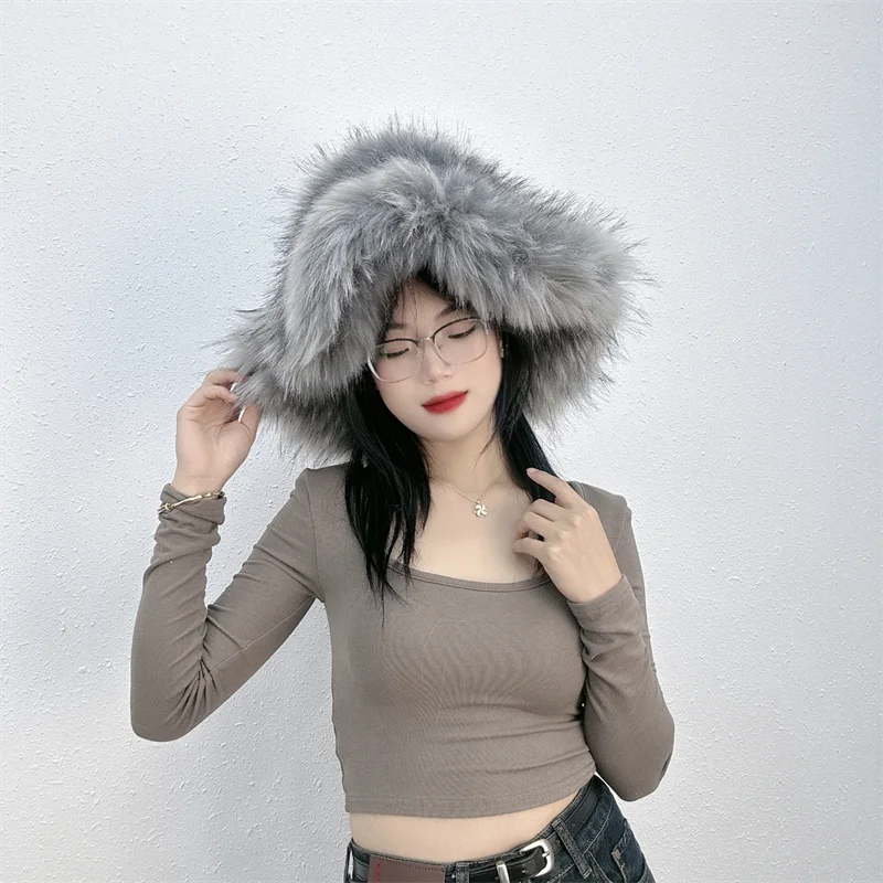 Dani Winter Warm Plush Bucket Hat